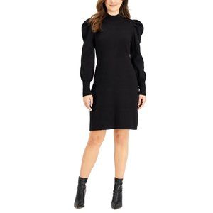 TAYLOR DRESSES Turtleneck Long Sleeve Knit Sweater Dress in Black - NWT - Size L